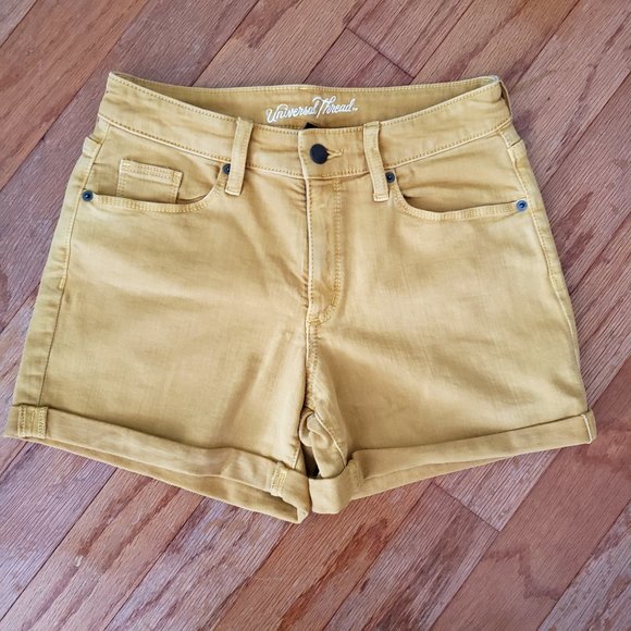 Mustard Gold Universal Thread Denim Short Size 4 - Picture 1 of 3